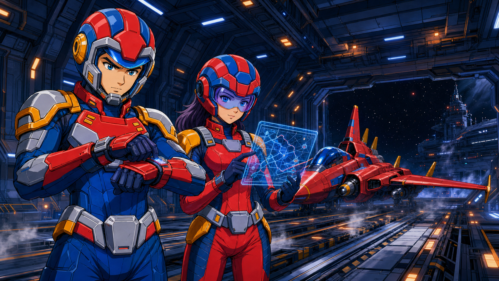 Jax Orion and Lyra Venn preparing for launch